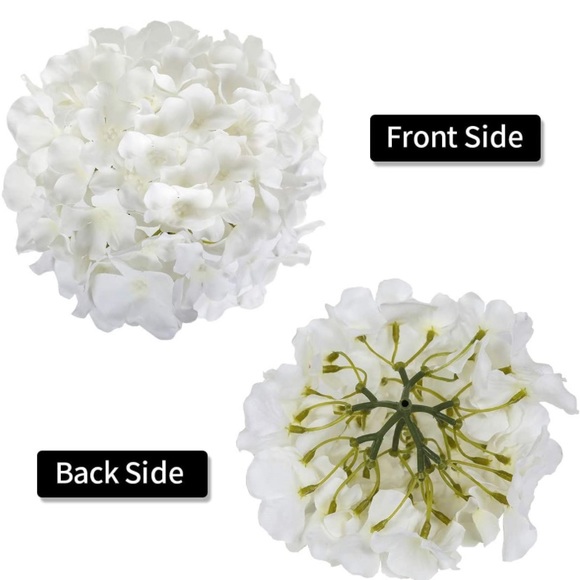 20 Count | White Hydrangeas Dusty Blue Rose Yellow Bouquet Centerpiece Wedding - Picture 3 of 5